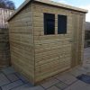 pent shed 100x100 - Lean-To-Pent Shed